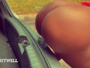 Riding my dildo in public 16/16