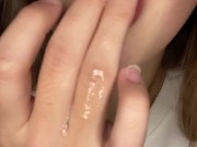 Drooling and finger sucking. Moaning 2/16