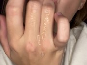 Drooling and finger sucking. Moaning 4/16