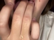 Drooling and finger sucking. Moaning 6/16