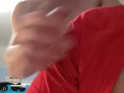 First Date with little slut, she gets  sweet gentle facefuck with a toy 3/16