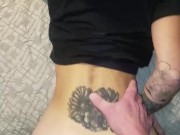 Doggystyle so good i cum twice on her asshole then she eats my cum 6/16