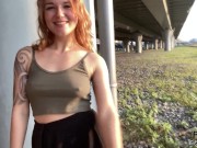 Feeling playful outside with my classmate 2/16