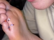 Vore. Giantess eats tiny people on her feet 11/16