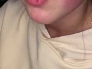 Vore. Giantess eats tiny people on her feet 16/16