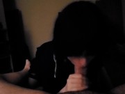 A quick blowjob before climbing on top of his dick 4/16