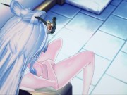 Genshin Impact - Ningguang pleasures her pussy in the bathhouse. 7/16