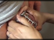 Latina MILF Slutwife Locks Cuckold Husband in Chastity Cage (Episode 1) 16/16