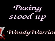 Pissing through a chastity belt, it leaks on my legs 1/16