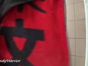 Pissing through a chastity belt, it leaks on my legs 16/16