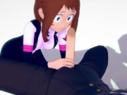 {My hero academia} Ochaco Uraraka loves taking and sucking cock {コイカツ!/ 3D Hentai} 1/16