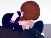 {My hero academia} Ochaco Uraraka loves taking and sucking cock {コイカツ!/ 3D Hentai} 4/16