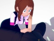 {My hero academia} Ochaco Uraraka loves taking and sucking cock {コイカツ!/ 3D Hentai} 5/16
