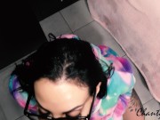 SEXY NERDY GIRL dressed as a UNICORN loves to suck and get CUM ON HER GLASSES! 3/16