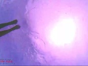 Amazing underwater bikini show. elegant flexible baby swimming underwater in the pool 11/16