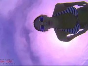 Amazing underwater bikini show. elegant flexible baby swimming underwater in the pool 13/16