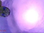 Amazing underwater bikini show. elegant flexible baby swimming underwater in the pool 4/16