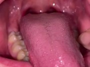 Uvula show. Very close view. Gagging 11/16