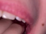 Uvula show. Very close view. Gagging 13/16