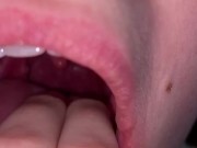Uvula show. Very close view. Gagging 14/16