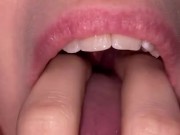 Uvula show. Very close view. Gagging 8/16