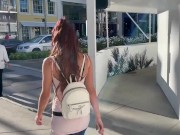 Banana deepthroating,flashing tits and smoking in public with Roman Gucci (full video on my OF) 2/16