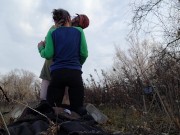 Cute outside blowjob and sex turns rough when pixie gets a spanking 1/16