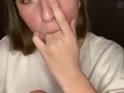 Drool on my feet. Finger gagging 11/16