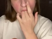 Drool on my feet. Finger gagging 13/16