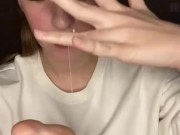 Drool on my feet. Finger gagging 2/16