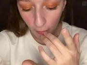 Drool on my feet. Finger gagging 6/16