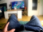 My big tits girlfriend gives me a sloppy blowjob while I watch Twitch SHORT VIDEO 1/16