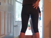 My Wife Wet Her Leggings in front of the Delivery Guy 9/16