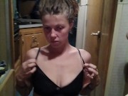 Teen Gives Rimjob and deep Head, Licks, Sucks, Rims, Swallows older cock in RV at camp Lavender 9/16