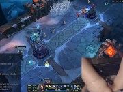 Girl plays League of Legends with Vibrator slowly massaging her clit 12/16