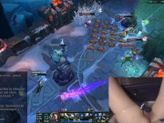Girl plays League of Legends with Vibrator slowly massaging her clit 13/16