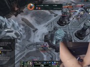 Girl plays League of Legends with Vibrator slowly massaging her clit 15/16