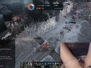 Girl plays League of Legends with Vibrator slowly massaging her clit 9/16