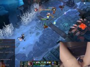 Gamer Girl orgasms while playing League of Legends 8/16