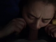 Sexy blue eyed native loves choking on fat white cock 1/16