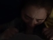 Sexy blue eyed native loves choking on fat white cock 8/16