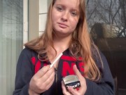 Big Breasted Smoker Finishes a Pack 1/16