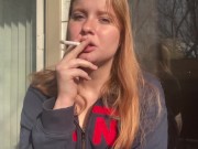 Big Breasted Smoker Finishes a Pack 3/16