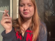 Big Breasted Smoker Finishes a Pack 4/16