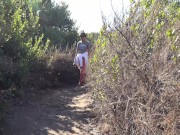 Sweaty Hiker Chick Hairy Armpits Flashing In Public 1/16