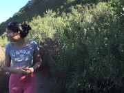 Sweaty Hiker Chick Hairy Armpits Flashing In Public 15/16