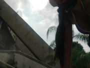 kittydiamond fue retada a masturbarse en un lugar publico mientras patina en el estadio con el lush 4/16