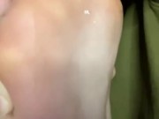 Spits on feet. Saliva drops on soles. 11/16