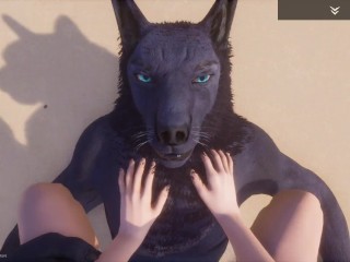 Wild Life / Female POV with Big Black Wolf