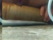 SQUIRTING!!! (While still thrusting up and down on dildo) 14/16